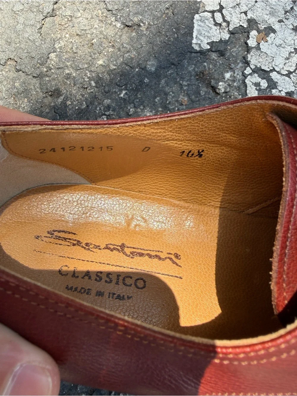 Men's Santoni Classic Cap-Toe Leather Dress Shoes - Brown